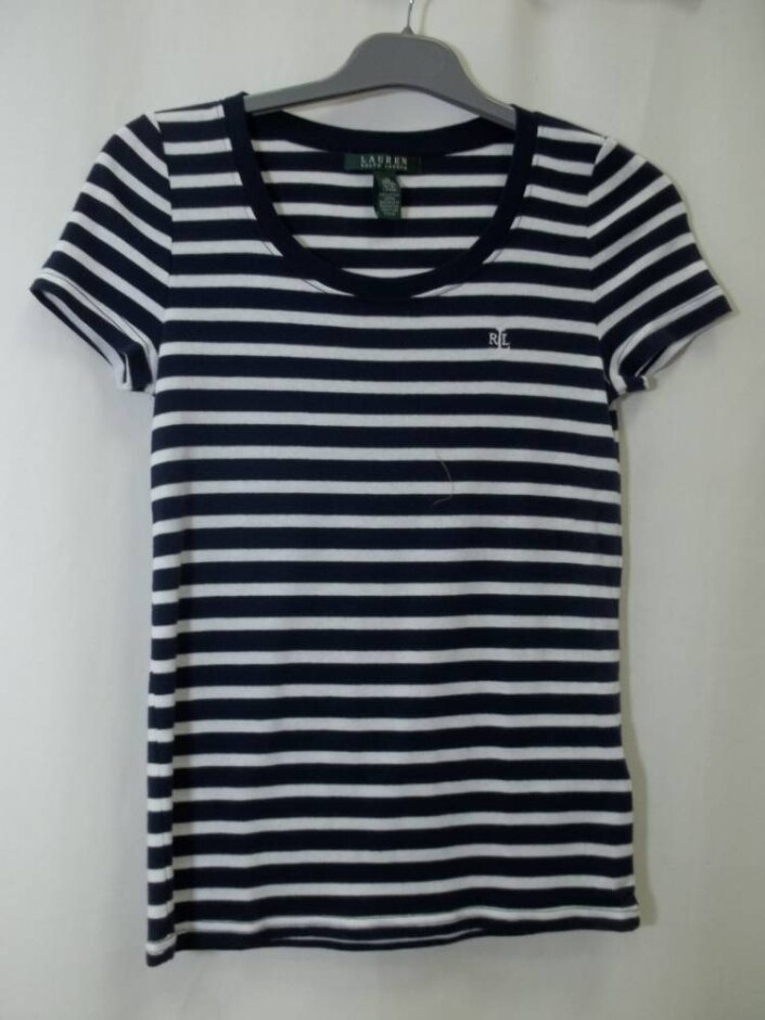 Ralph Lauren T-shirt - 100% Cotton Blue Size: Xs