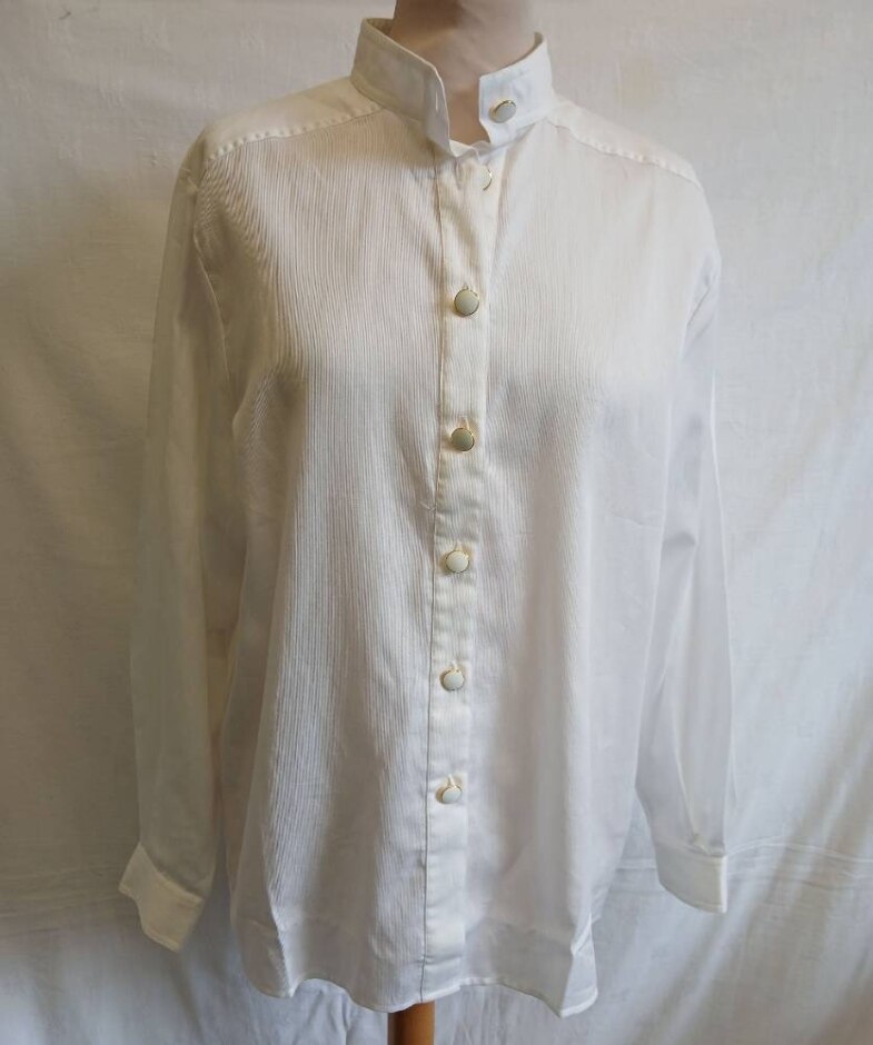 David Nieper Cotton Shirt White Size: 14