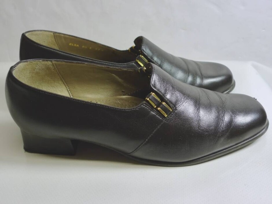 Van Dal Leather Loafers Metallic Size 6.5