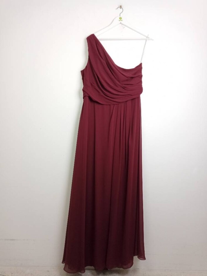 Infinite New Women's One Shoulder Maxi Dress Grape Size: 18