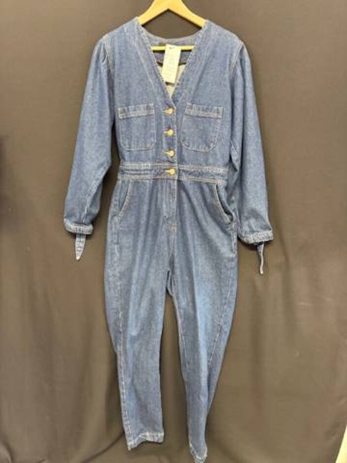 Next Denim Jumpsuit Blue Size: 8