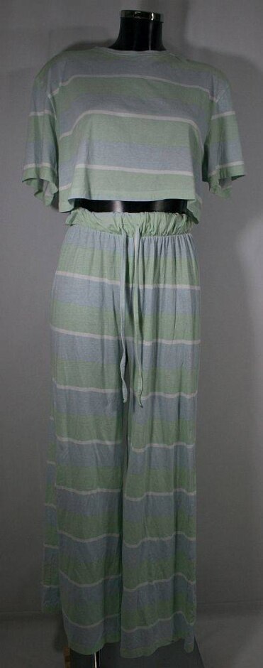 Asos Cut-off Top/wide-leg Trousers Multi Size: 10
