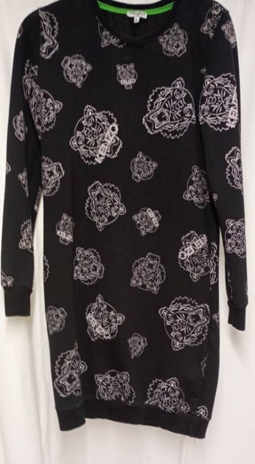 Kenzo Sweater Dress Black Size: M