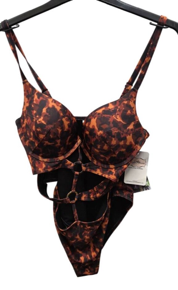 Playful Promises Swimsuit Orange, Black Size: 32