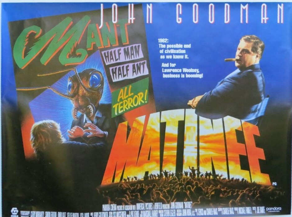 Matinee (1993) John Goodman - Original Uk Quad Movie Poster *rolled Not Folded Exshop New Stock*