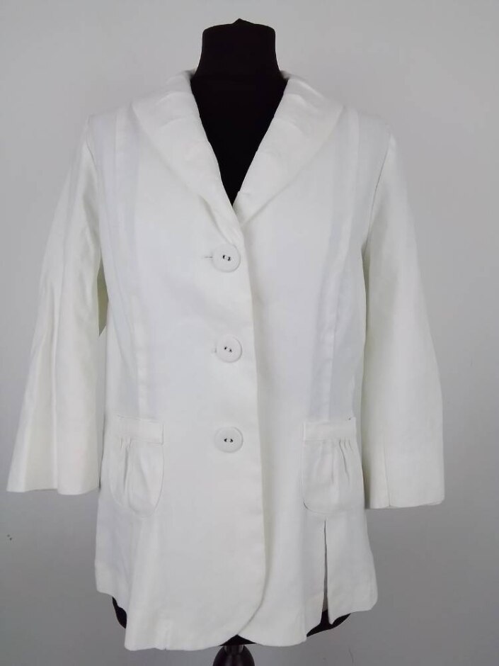 Per Una Linen Jacket White  Size: 14