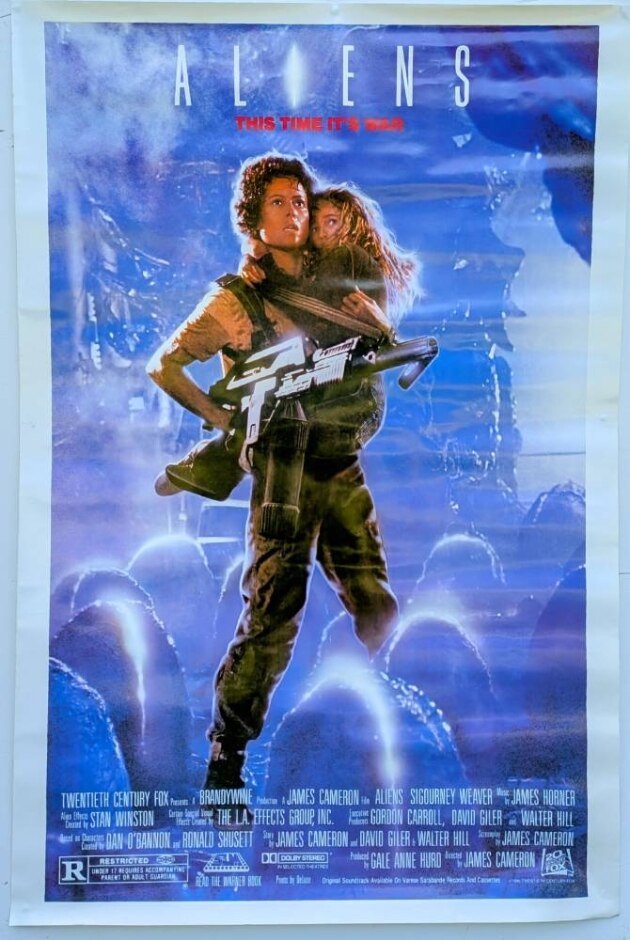 Aliens (1986) Sigourney Weaver - Reproduced Us Movie Poster *rolled Not Folded Ex-shop New Stock*