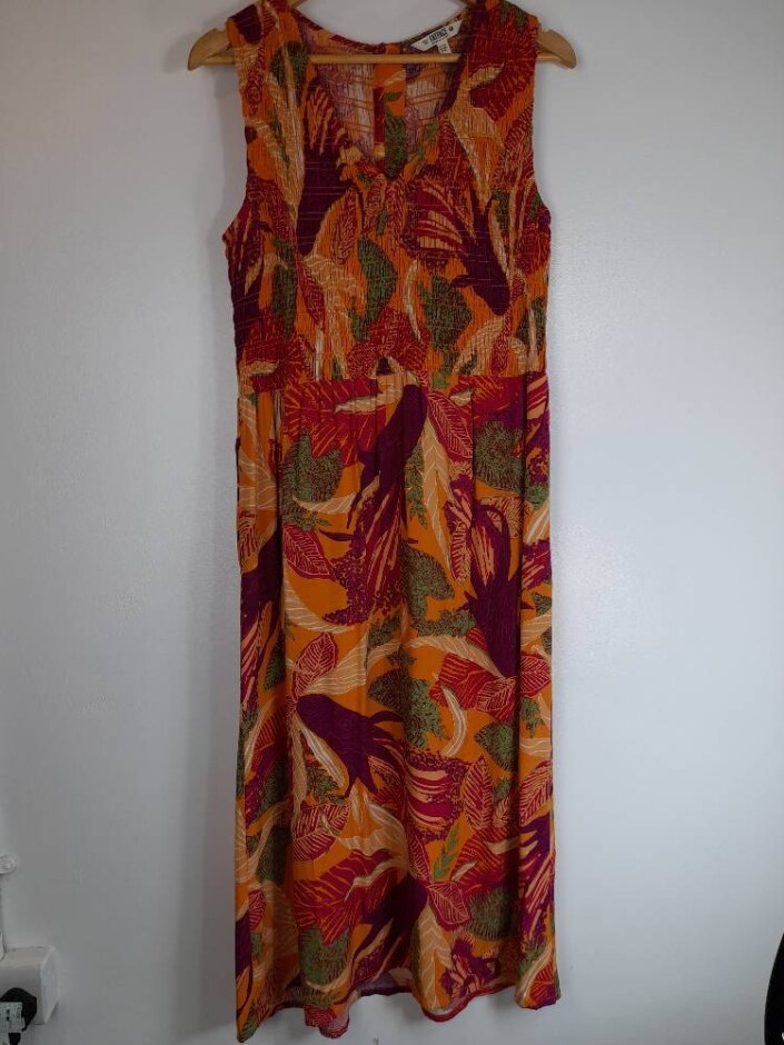 Fat Face Summer / Beach Dress Multi Colour Size: 10