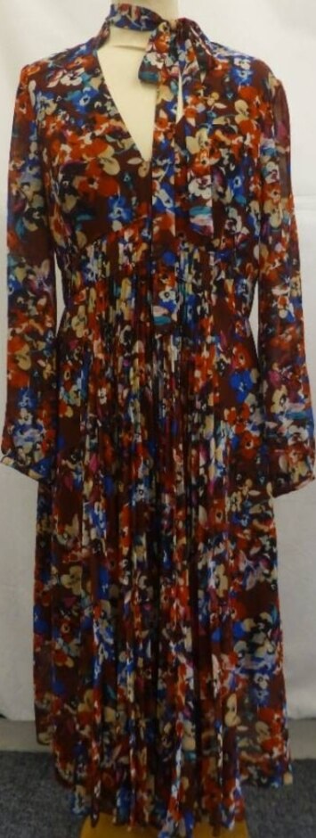 Karen Millen Floral Maxi Dress Multi-colored Size: 12