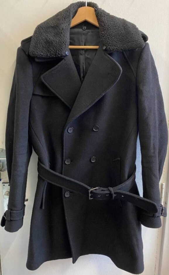 The Kooples Short Wool Trench Coat  Black Size: L