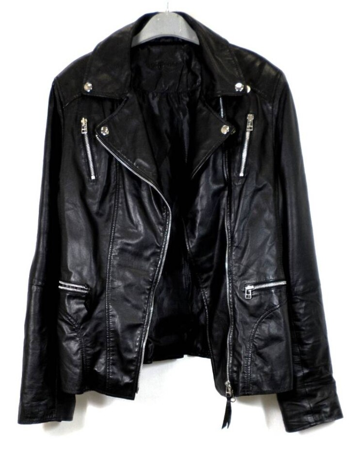 Cignonero Leather Jacket Black Size: S