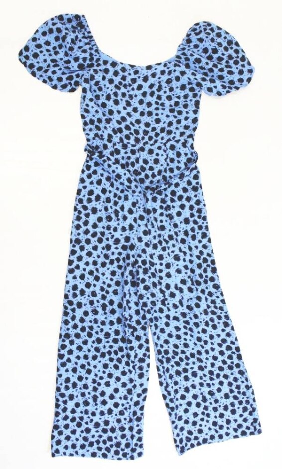 Whistles Bnwt Dalmatian Jumpsuit Blue & Black Size: 8