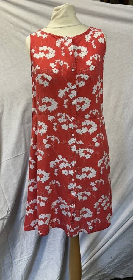 Trespass Red And White Floral Dress Red Size: S