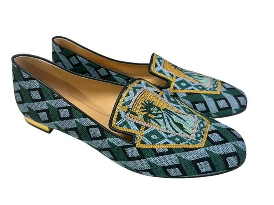 Charlotte Olympia Lady Liberty Smoking Slipper Uk 7