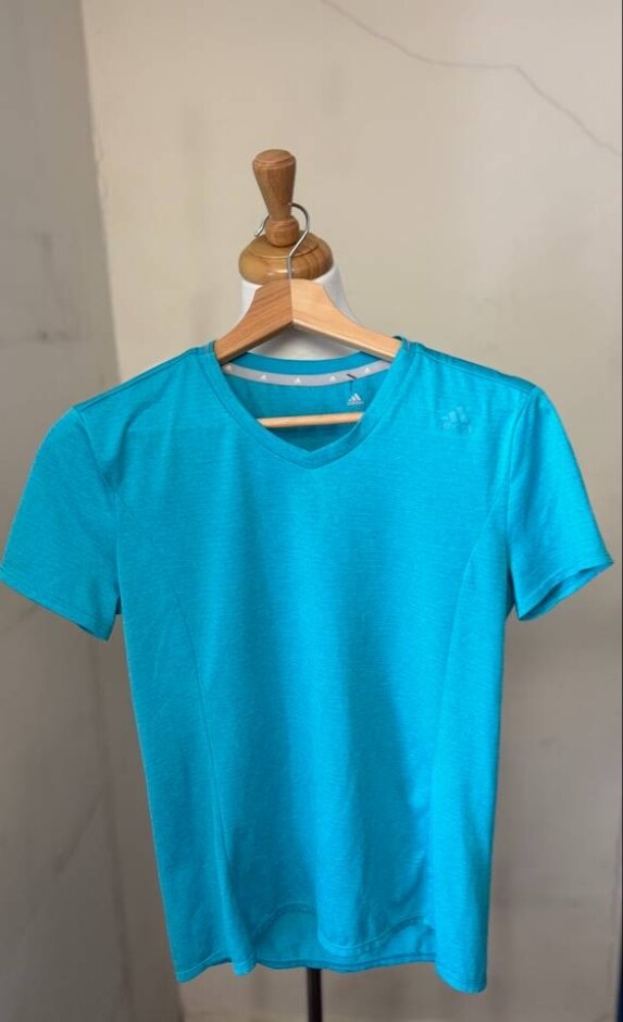 Adidas Women Sport Shirt Turquose Size: S