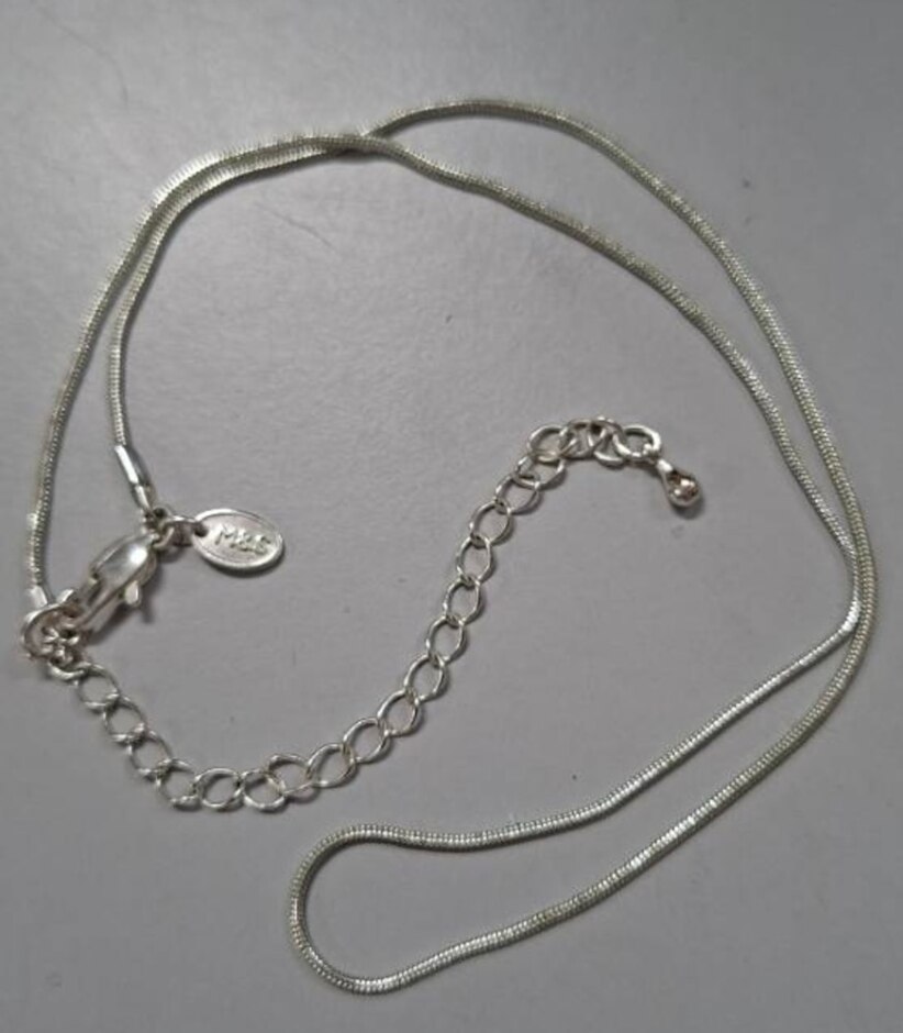 M&s Silver Colour Coil Necklace Preloved