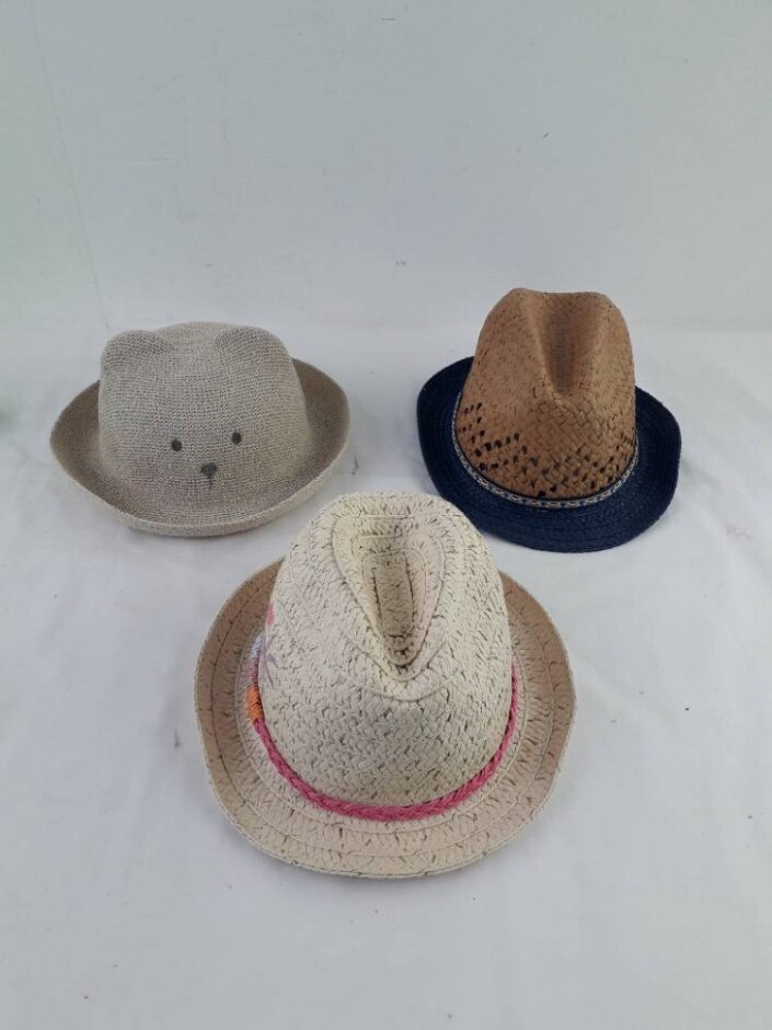 M&s Nwot Kids Summer Hats 3xbundle Beige/neutral Size: 18-24 Months