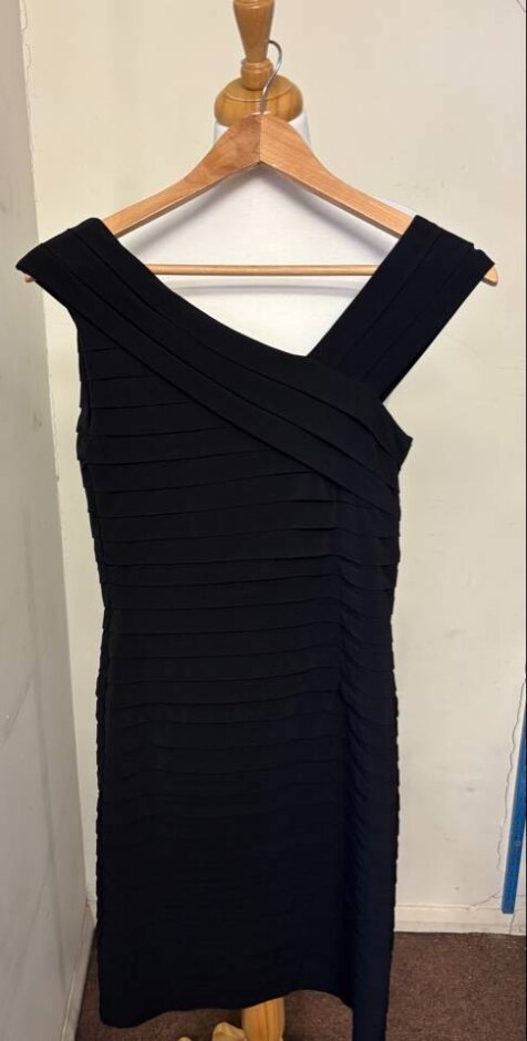 Mint Velvet Women 96% Polyester Dress Black Size: S