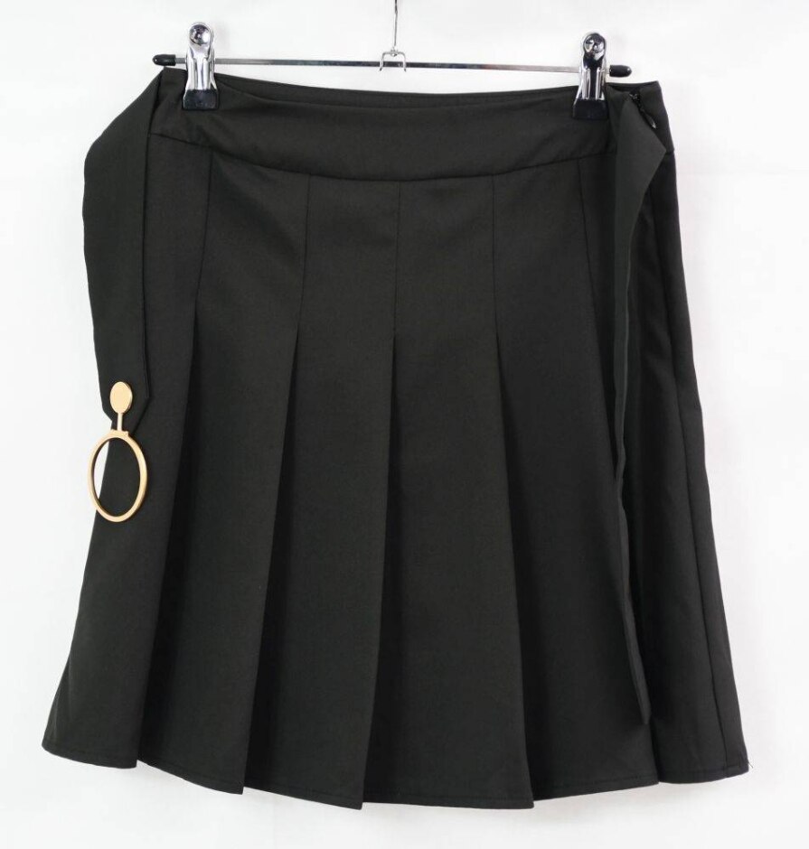 Boohoo Pleated Skirt Dark Brown Size: 6