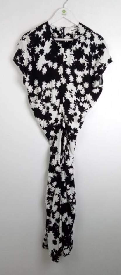 Ro&zo Petite Floral Midaxi Dress New Black & White Size: 12