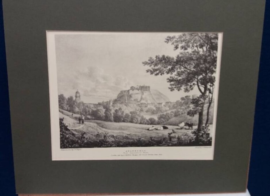 Lot Of 3 Mounted Prints Of Edinburgh Scenic Views By T.m Baynes