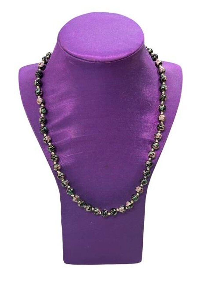 Vintage Chinese Enamel Cloisonné Necklace