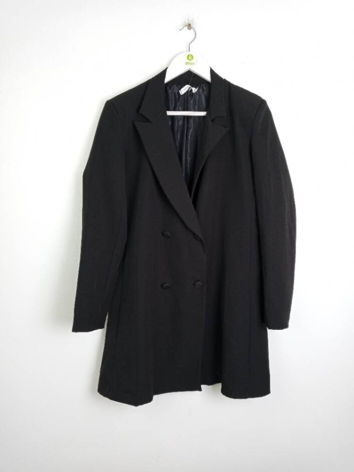 Fashion Longline Blazer Black Size: 12