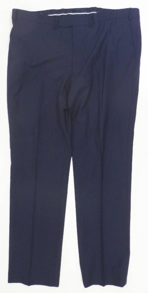 M&s Marks & Spencer Bnwot Wool Mix Trousers Navy Blue Size: 42
