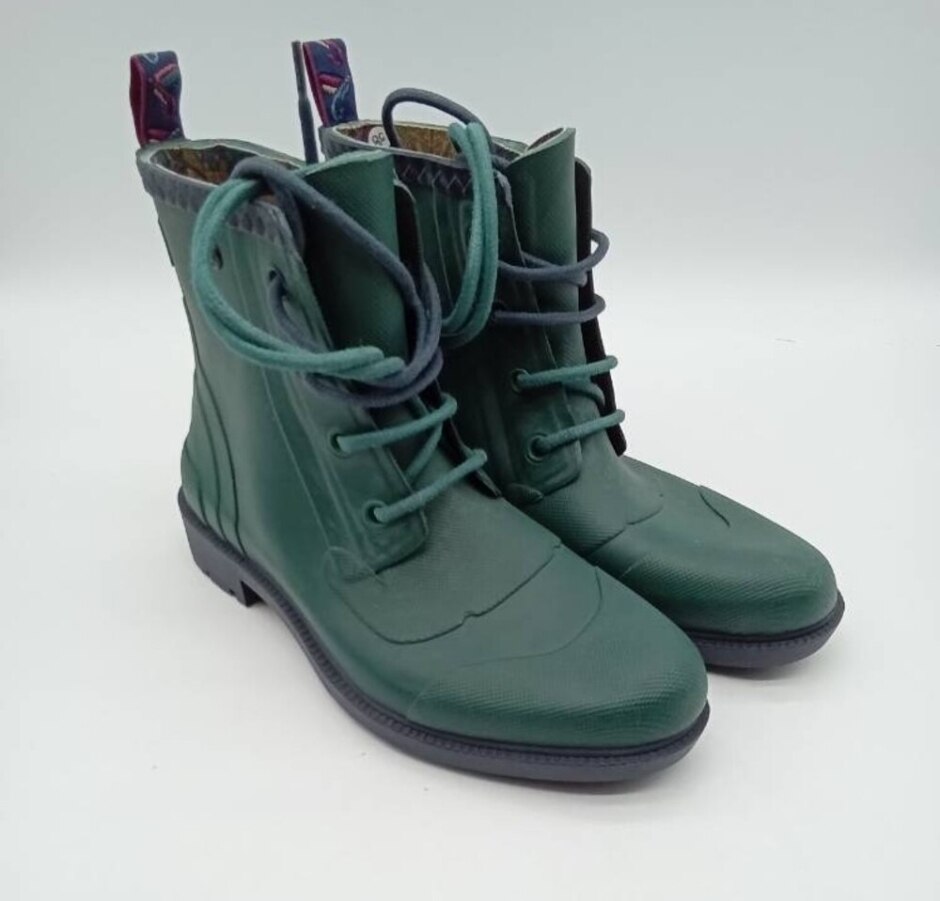 Ted Baker Epsalo Men's Rubber Lace Up Wellies Green Size 7 Boots