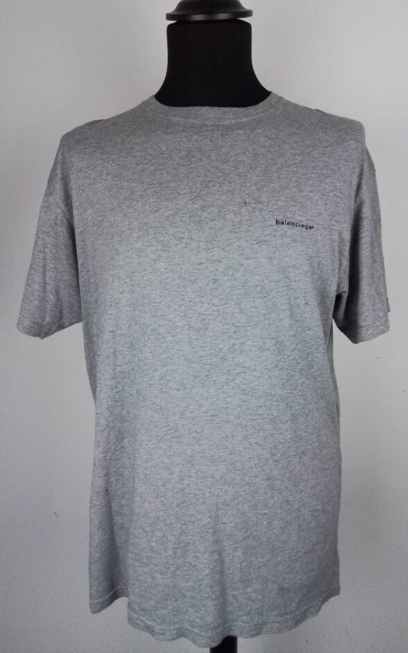 Balenciaga Mens Grey T-shirt  Grey Size: Xs