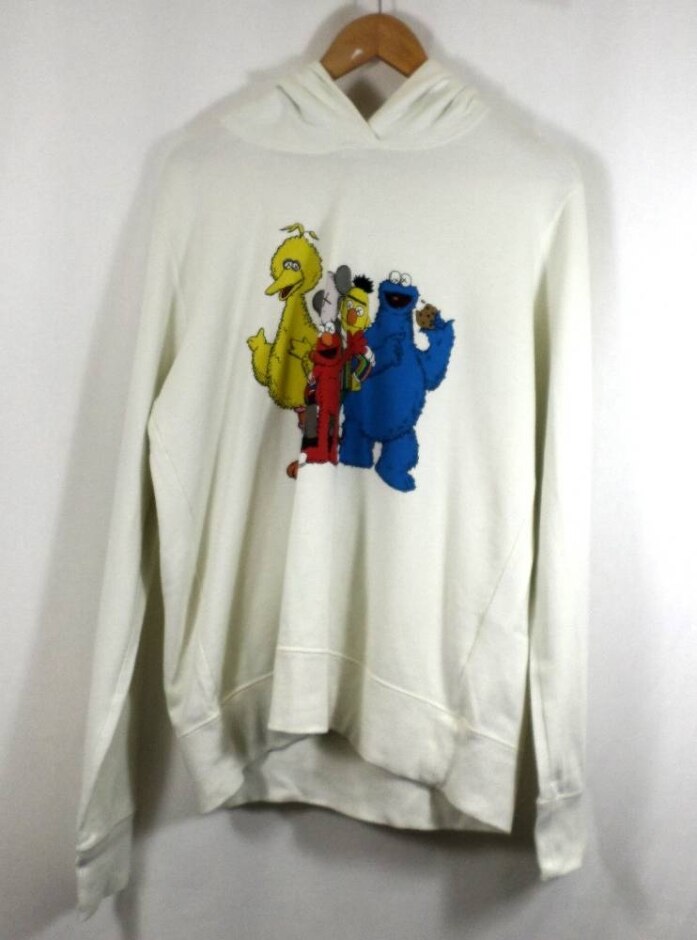 Uniqlo/sesame Street/kaws Hoodie Cream Size: L