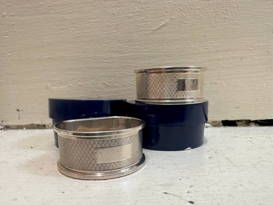 Two Broadway & Co Silver Half Moon Napkin Rings