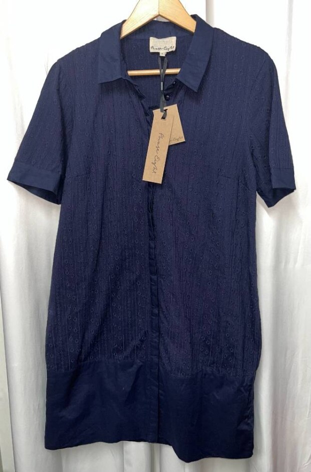 Phase Eight Shirt Dress Navy Size: 12