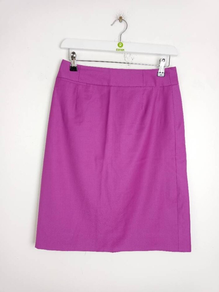 J.crew 100%wool Women's Skirt  With Single Slit Waist: 28" Purple Size: 6