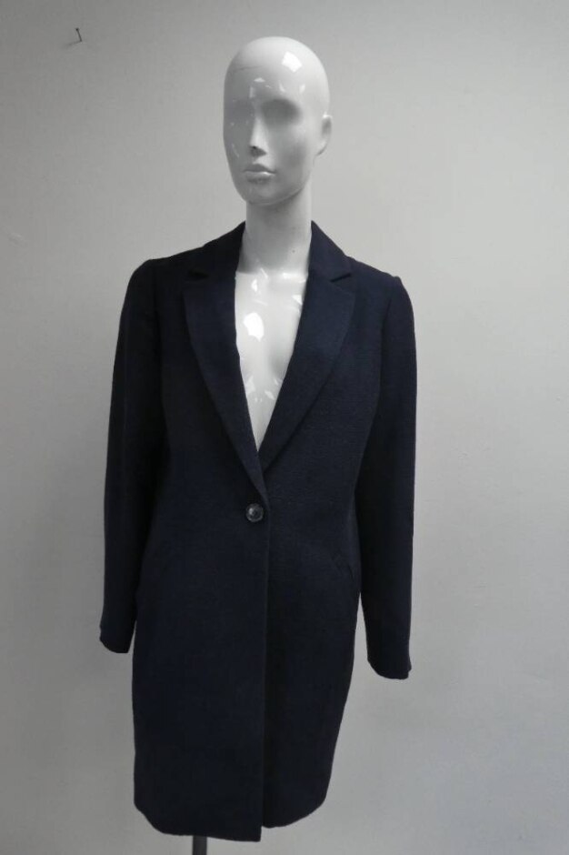 Mint Velvet Lightweight Coat Blue Size: 10
