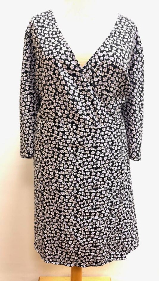 Wednesday's Girl Wrap Dress Purple Floral Size: 28