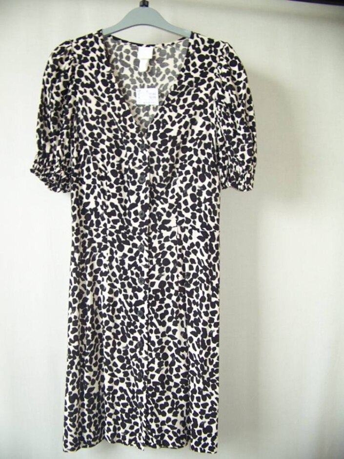 H&m Animal Print Shirt Dress Multi Size: 6