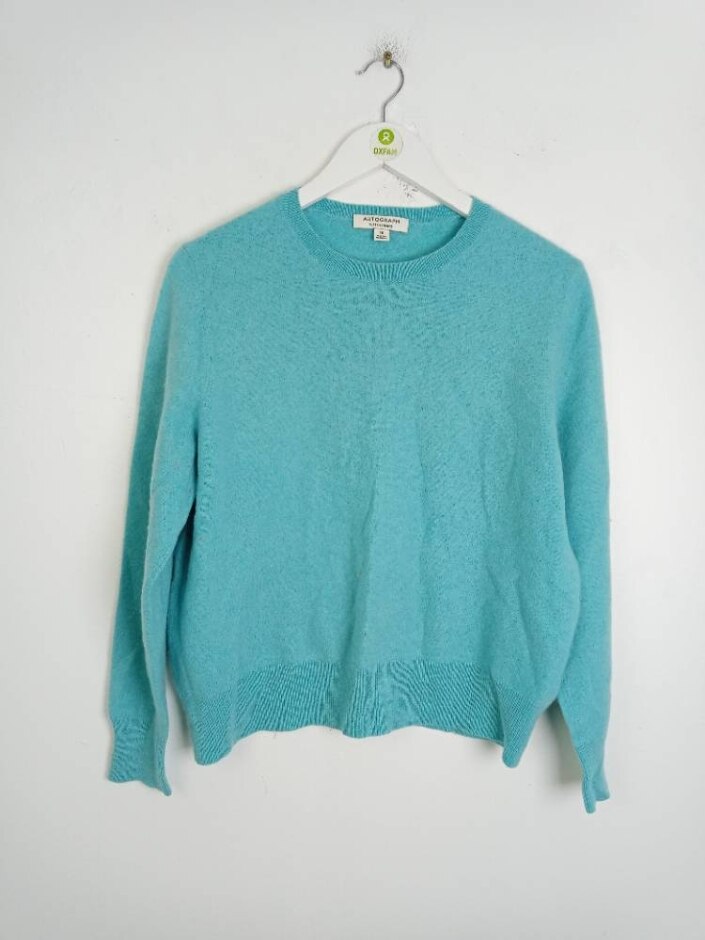 Autograph Women's Cashmere Jumper Blue Size: 18