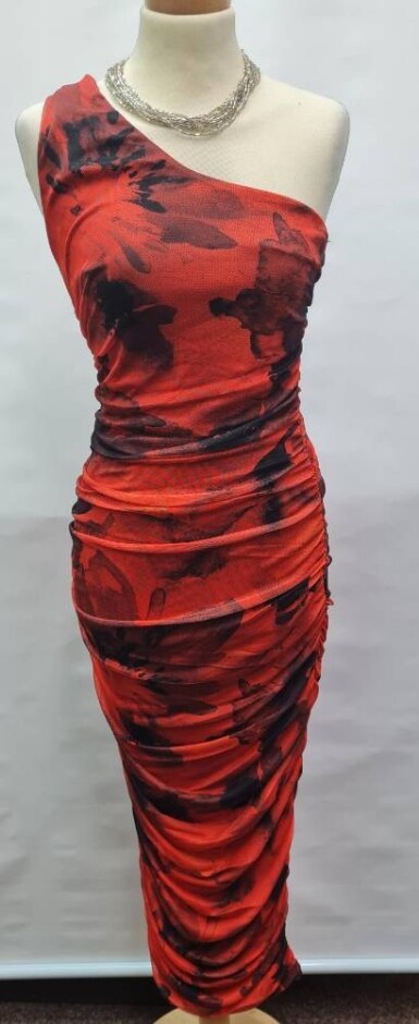 Ax Paris Bodycon Dress Red Size: 10