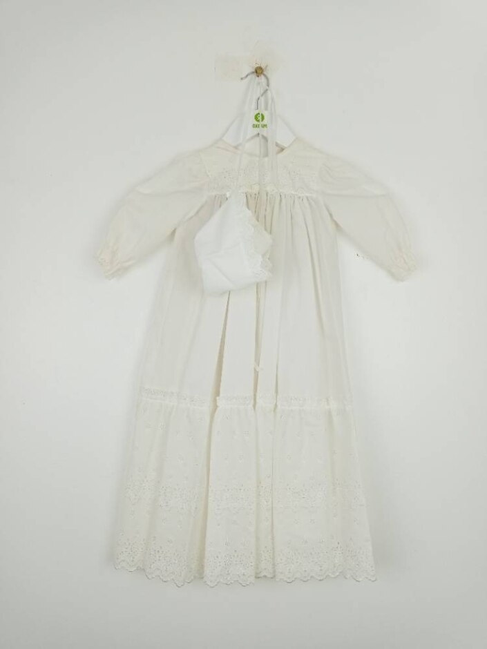 Brierley's Vintage Christening Dress &cap White  Size: 3-6 Months