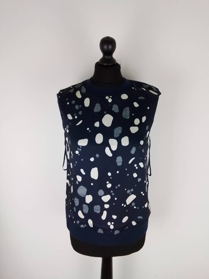Ted Baker Saydiee Polka Dot Tunic Top Navy Sleeveless  Navy Multi Size: S
