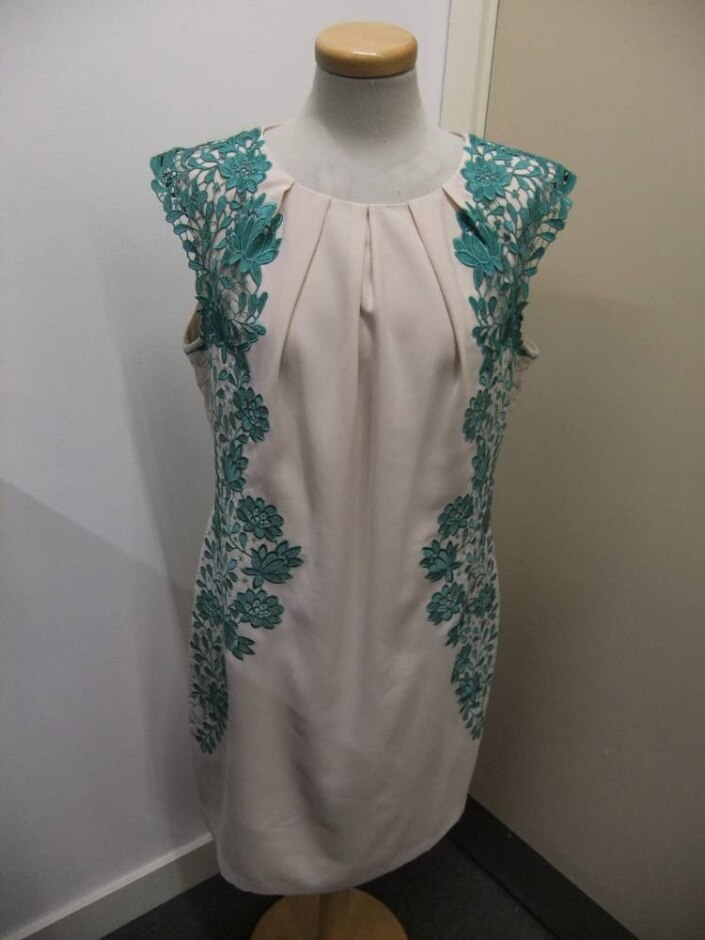 Fenn Wright Manson Sleeveless Floral Dress Bnwt Cream And Green Size: 16