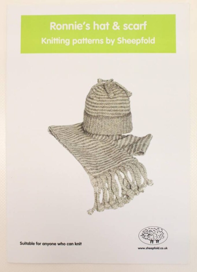 Sheepfold Vintage Knitting Pattern Ronnie's Hat & Scarf