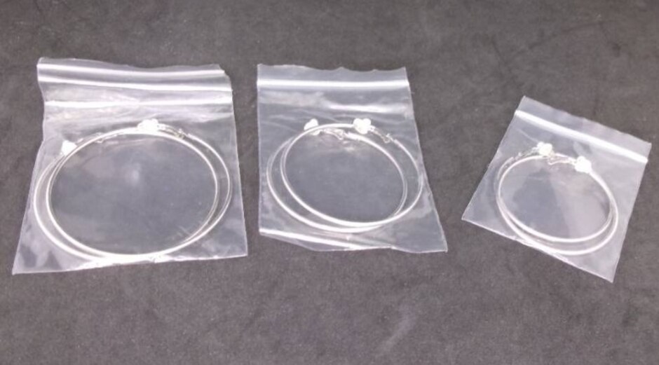 3 Pairs Of Silver Coloured Hoop Earrings
