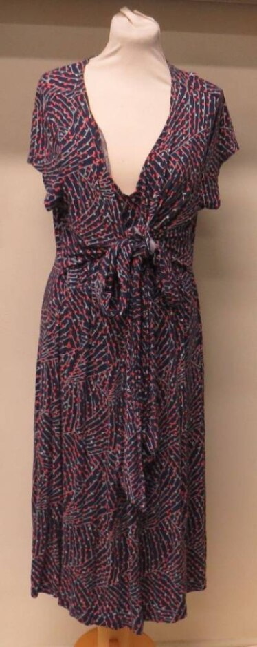 Jojo Maman Bebe Short-sleeved Dress Blue Size: L