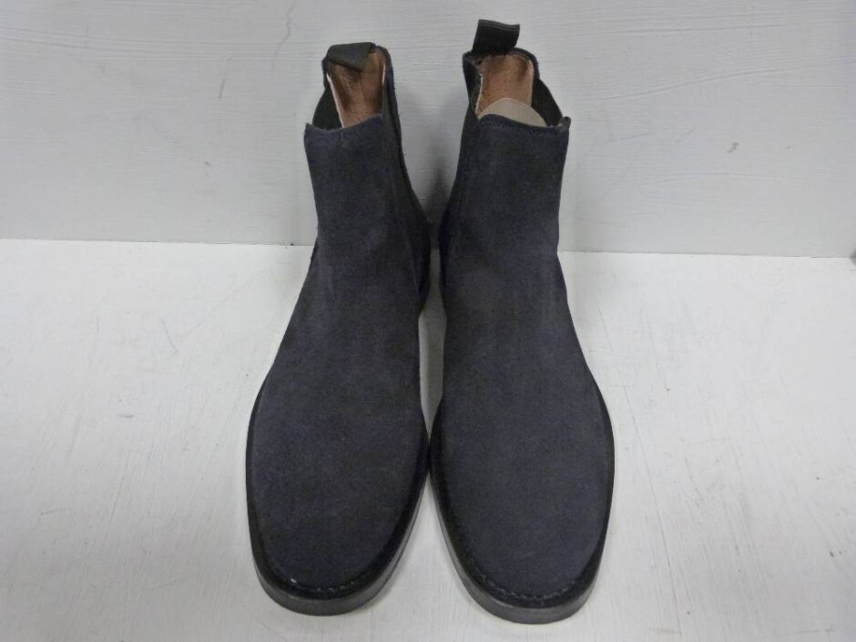 Arket Dark Blue Leather Boots Size Uk: 4