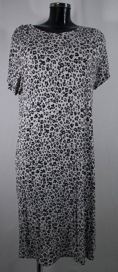 M&s Sleep Well Leopard Print Nightdress Multi Size: 14