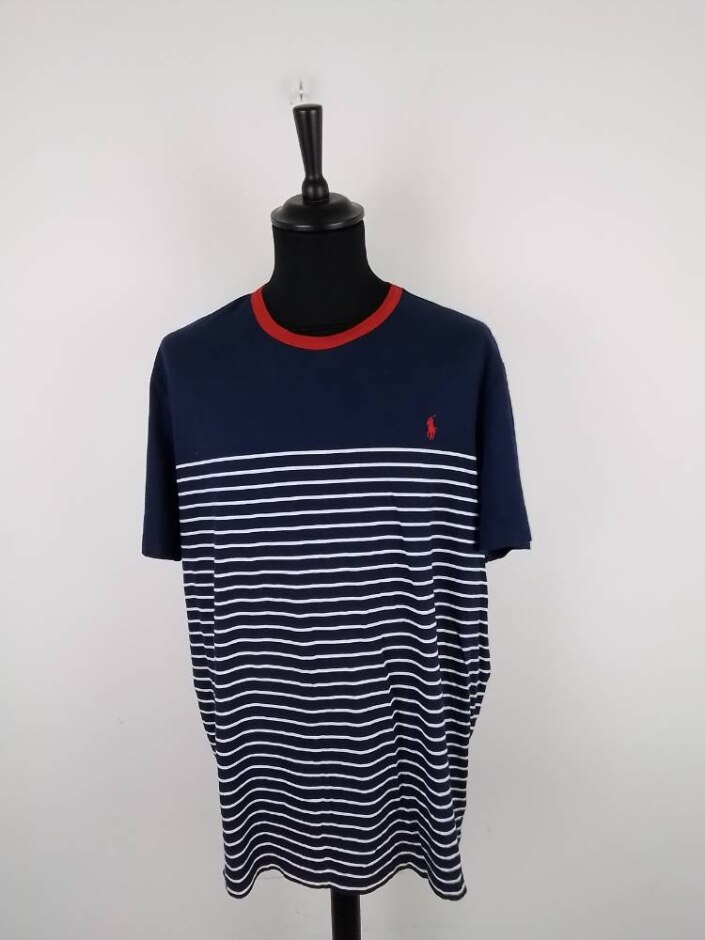Ralph Lauren Polo T-shirt Blue & White Size: Xxl
