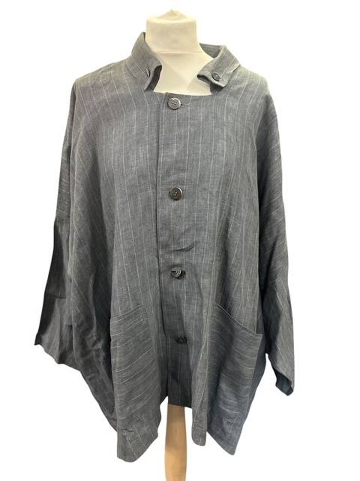 Shirin Guild Vintage Kimono Style Jacket Grey Size: S
