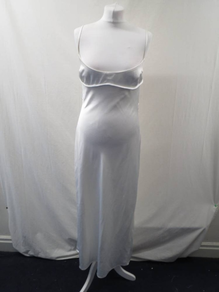 Zara Silk-like Dress  White Size: L